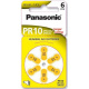 Panasonic Zinc-Air PR10 6-pack