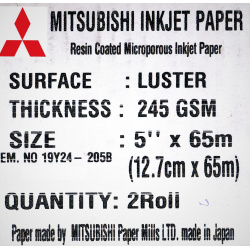 Mitsubishi Drylab Paper (BP) 12.7 cm x 65 mtr. Lustre
