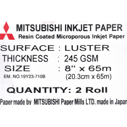 Mitsubishi Drylab Paper (BP) 20.3 cm x 65 mtr. Lustre
