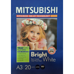 Mitsubishi RC Inkjet Photo Paper A3/29,7x42cm Lustre 255 gsm (20 sheets)