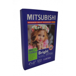 Mitsubishi RC Inkjet Photo Paper 4x6"/10x15cm Lustre 255 gsm (100 sheets)